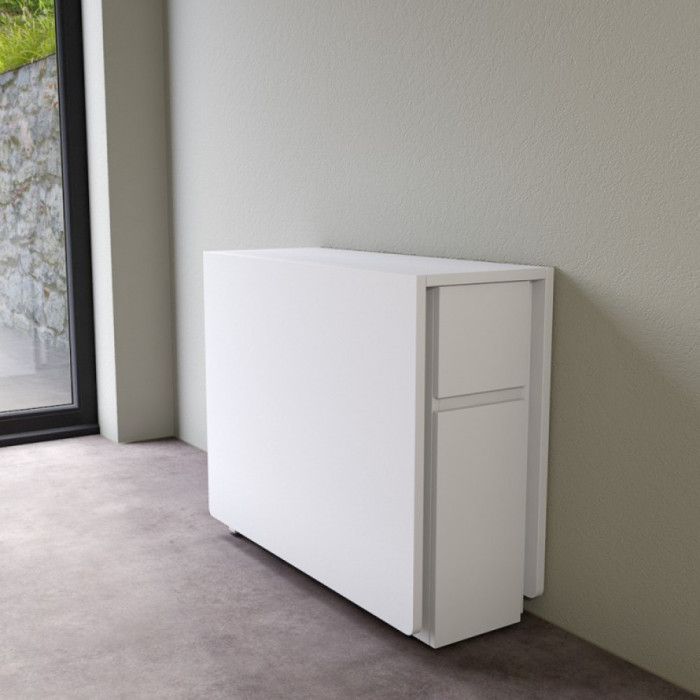 Mesa de comedor extensible Kungla Drop Leaf (blanco)